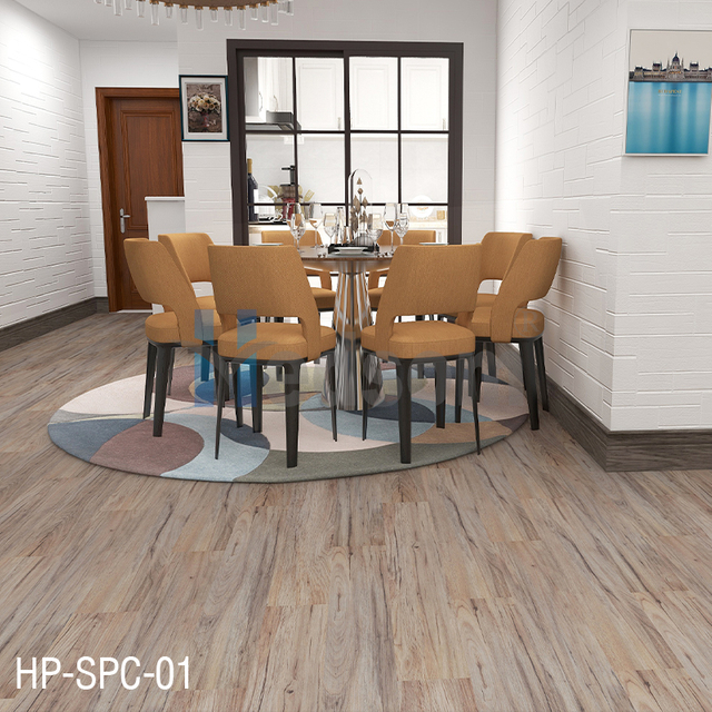 Grey Wood Grained SPC Flooring